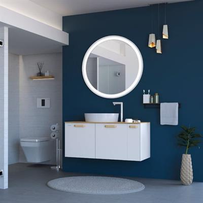 Creavit ET0100 Elata 100 cm Kapaklı Banyo Dolabı Takımı + Metal Raf