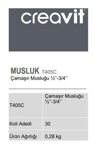 Creavit T405c Çamaşır Musluğu