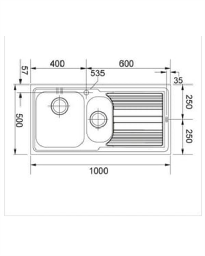 Franke Logica Line - LLX 651 Paslanmaz Sol Çelik Evye