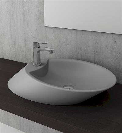 Bocchi 1021-006-0126 Vessel Bataryalı Çanak Lavabo 72 cm Gri