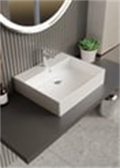 Creavit VX260 Volga Tezgah Üstü Kare Lavabo 60 cm