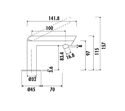 Creavit Smooth Lavabo Bataryası Krom