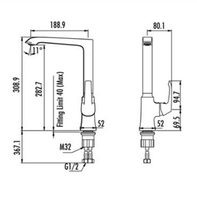 CREAVİT AG8500G Avangart Mutfak Armatürü Altın