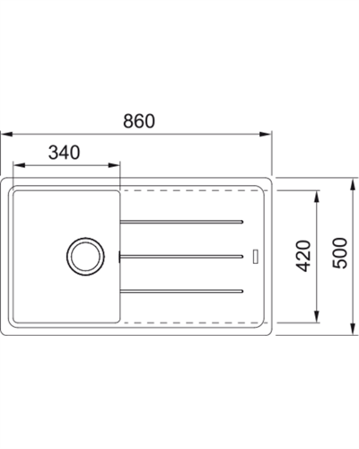 Franke Basis Granit BFG 611-86 Stone Grey