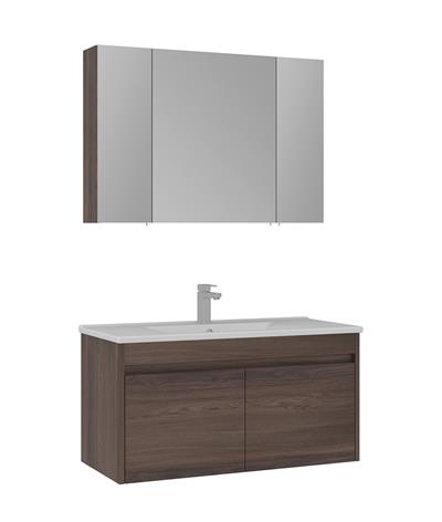 Orka Side 100 CM Kapaklı Banyo Dolabı Takım Navaro