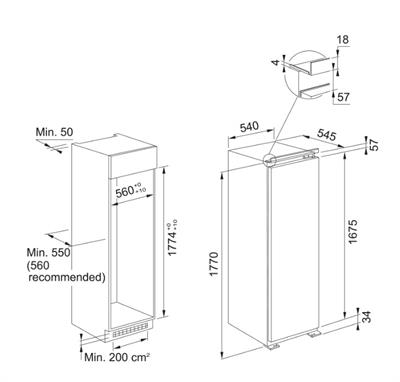 FRANKE 118.0696.720 Ankastre Buzdolabı FSDF 330 NF NE E