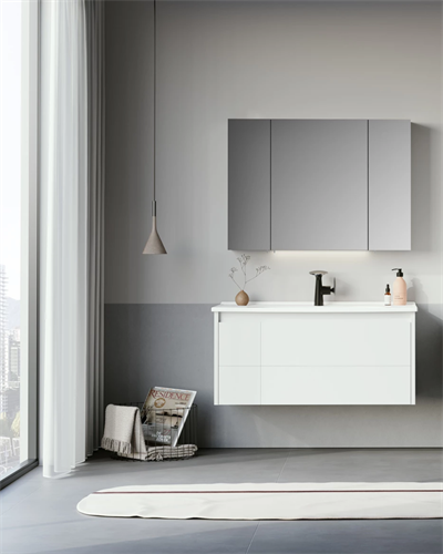 Orka Likya 100 CM Banyo Dolabı Takımı Mat Beyaz