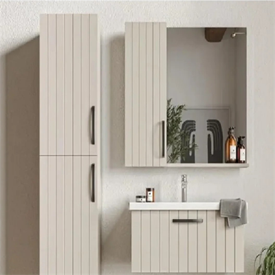 Creavit D10 80 cm Kapaklı Lake Eksen Lavabolu Ayna ve Boy Dolap Dahil Takım