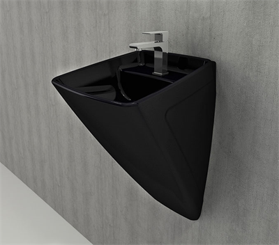 Bocchi Firenze Asma Monoblok Lavabo Parlak Siyah 1082-005-0126