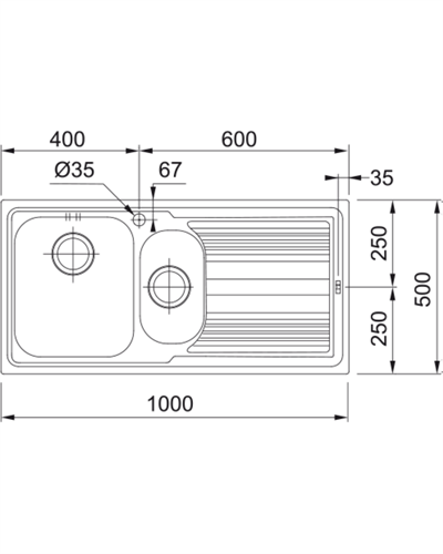 Franke Logica Line - LLL 651 Sağ Dekor Evyeler  