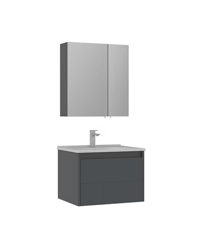 Orka Likya 65 CM Banyo Dolabı Takımı Mat Antrasit