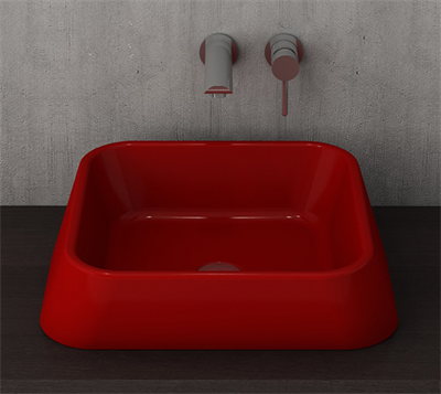 Bocchi Firenze Çanak Lavabo Kırmızı 1005-019-0125
