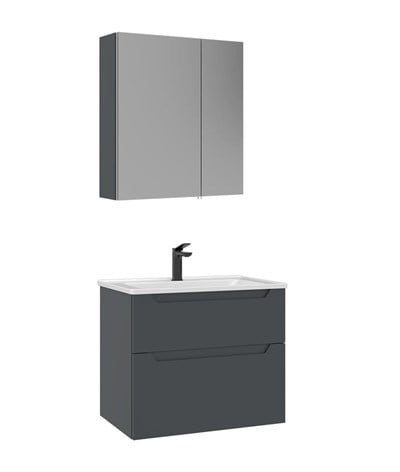 ORKA Messina 65 cm Banyo Dolap Takımı Mat Antrasit