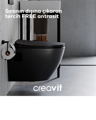 Creavıt FE320 Free Asma Klozet ve Yavaş Kapanan Kapak Mat Antrasit