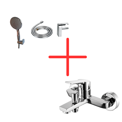 Creavit SH150-3 Fonksiyonlu El Duşu ve LN2500 Luna Banyo Armatürü Seti