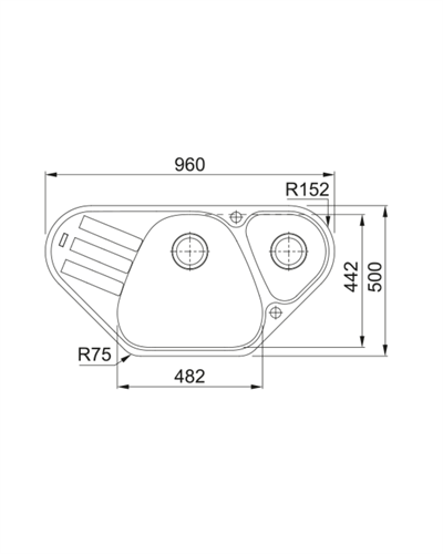 Franke Antea AZG 661 E Granit Köşe Nero 