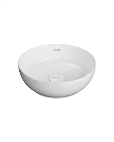 Creavit Tauris 32 cm Tezgah Üstü Lavabo Parlak Beyaz