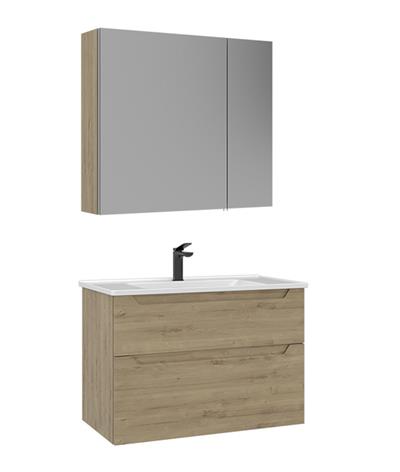 ORKA Messina 85 cm Banyo Dolap Takımı Meşe