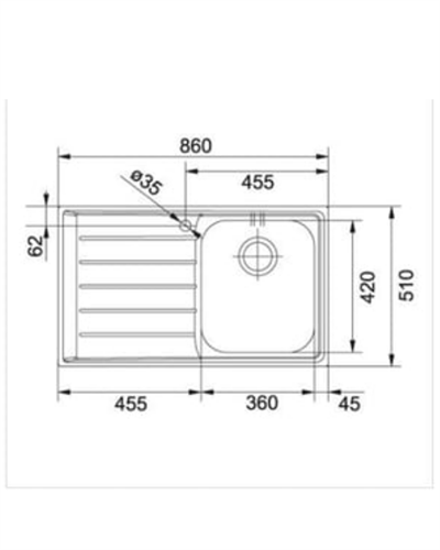 Franke Neptun - NEX 611 Paslanmaz Sol Çelik Evyeler  