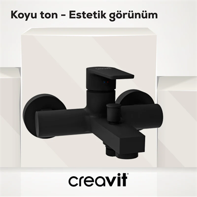 Creavit Sharp Banyo Armatürü - Mat Siyah SR2510S