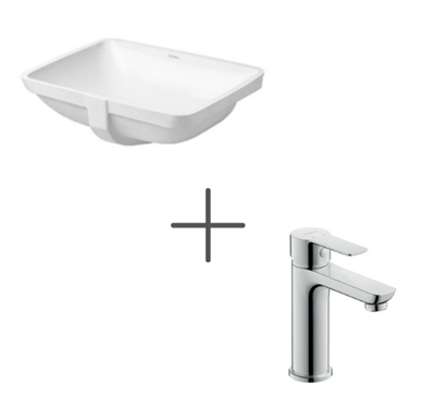 Duravit Starck 3 49 cm Tezgahaltı Lavabo Ve  A.1 Lavabo Bataryası Medium