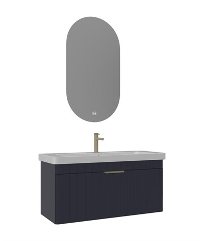 Orka Procida 105 cm Banyo Dolabı Takımı Mat Lacivert