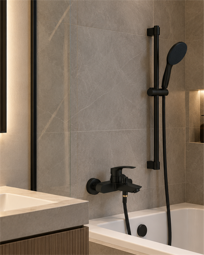 Grohe Eurosmart Sıva Üstü Banyo Seti Mat Siyah 