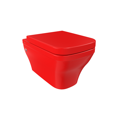 Bocchi 1304-019-0128 Firenze Rimless Asma Klozet ve Kapağı Parlak Kırmızı