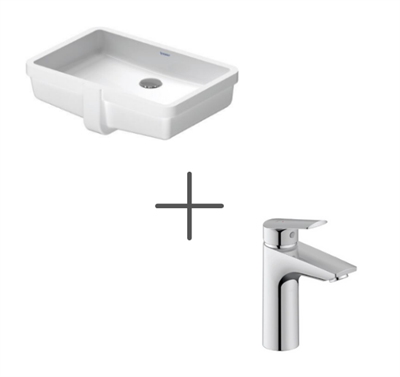 Duravit Vero Tezgah Altı Lavabo 49 cm Ve No.1 Lavabo Bataryası, Medium