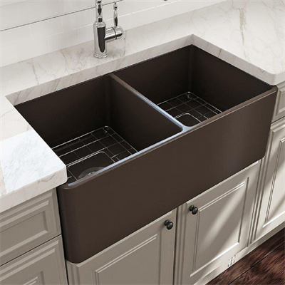Bocchi Lavello Seramik Mutfak Eviyesi 85 cm Mat Kahve 1139-025-0120