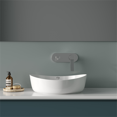 Creavit RB140 Ruby Tezgah Üzeri Lavabo Ø40 cm İnci Mat Beyaz