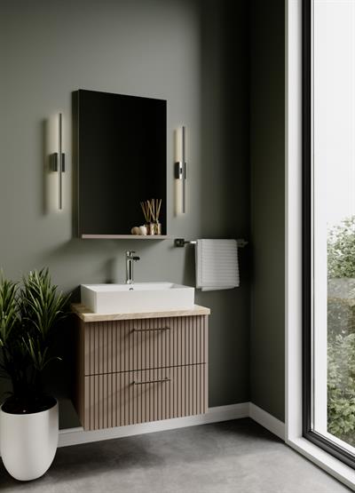 Creavit VX260 Volga Tezgah Üstü Kare Lavabo 60 cm