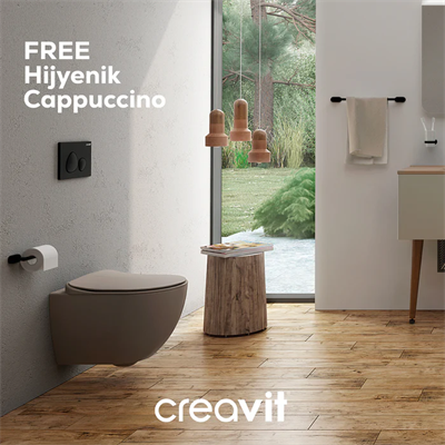 Creavit FE322-00CM00E-0000 Free Rim-Off Asma Klozet Mat Cappuccino