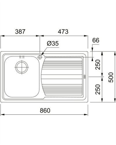 Franke Logicaline LLX 611 Sağ Çelik Evye