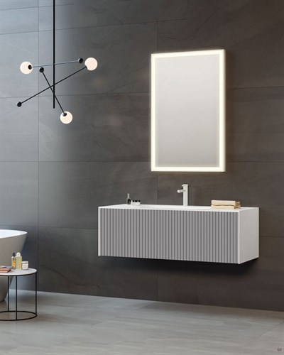 Orka Cube 120 CM Banyo Dolabı Takımı Mat Gri