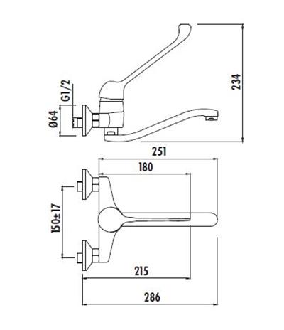 Creavit HM1106 Medical Doktor Aplike Lavabo Bataryası