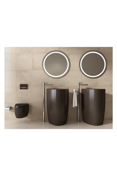 Bocchi 1075-025-0125 Etna Monoblok Yerden Lavabo Mat Kahverengi