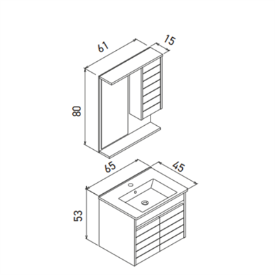 Orka Serra 65 cm Takım beyaz