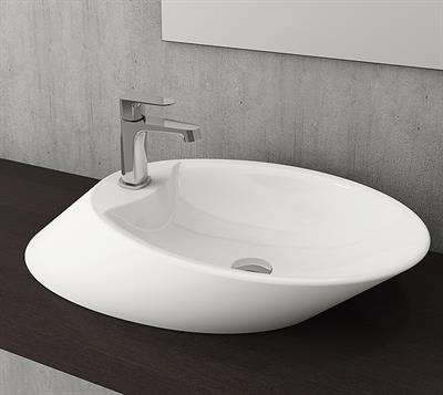 Bocchi 1021-002-0126 Vessel Bataryalı Çanak Lavabo 72 cm M. Beyaz