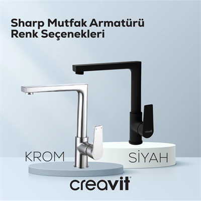 Creavit SR8500 Sharp Mutfak Armatürü Krom