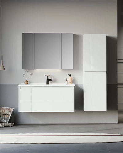 Orka Likya 100 CM Banyo Dolabı Takımı Mat Beyaz