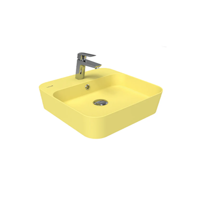 Creavit LP046-00LC00E-0000 Loop Kare Çanak Lavabo - Limon Çiçeği