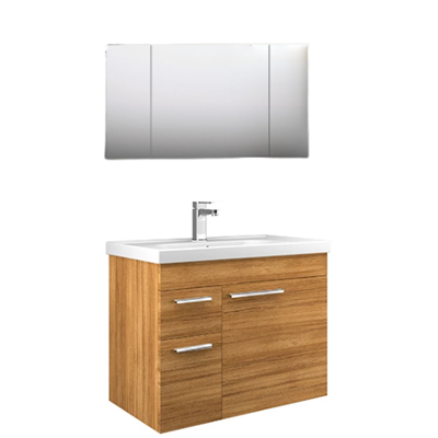 Orka Enez 100 cm Banyo Dolabı Koyu Kahve (Teak)