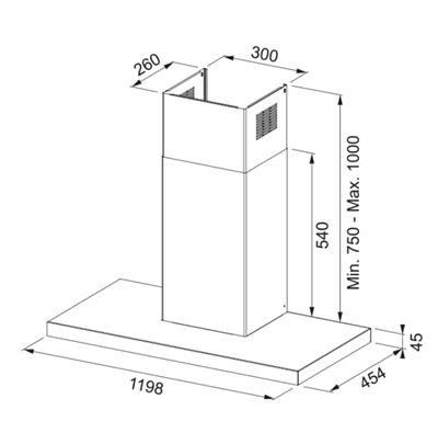 FRANKE 325.0657.265 Format Davlumbaz FTLN H45 X/BK A 120