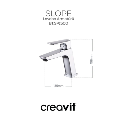 CREAVİT Slope Lavabo Bataryası SP1500