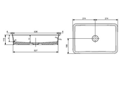 Bocchi Slim Line Dikdörtgen Lavabo 55x38 cm Parlak Turuncu 1476-012-0125