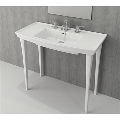 Bocchi Lavita Lavabo ve Ayak 100 cm Parlak Beyaz
