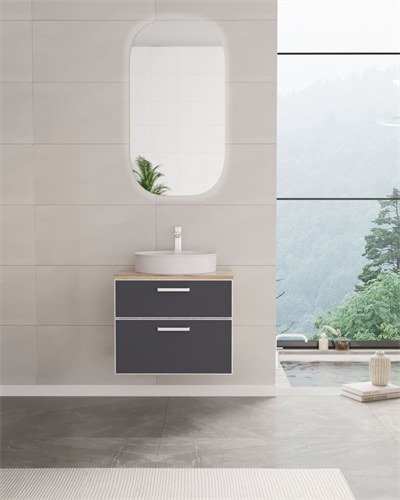 Orka Salerno 60 cm Banyo Dolabı Takım Mat Antrasit