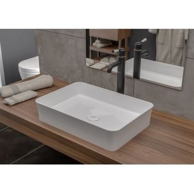 Bocchi Slim Line Dikdörtgen Lavabo 55x38 cm Beyaz 1476-001-0125