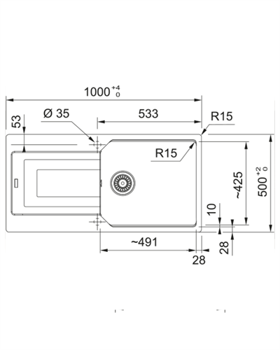 Franke Urban UBG 611-100 Sahara Tezgahüstü Evye
